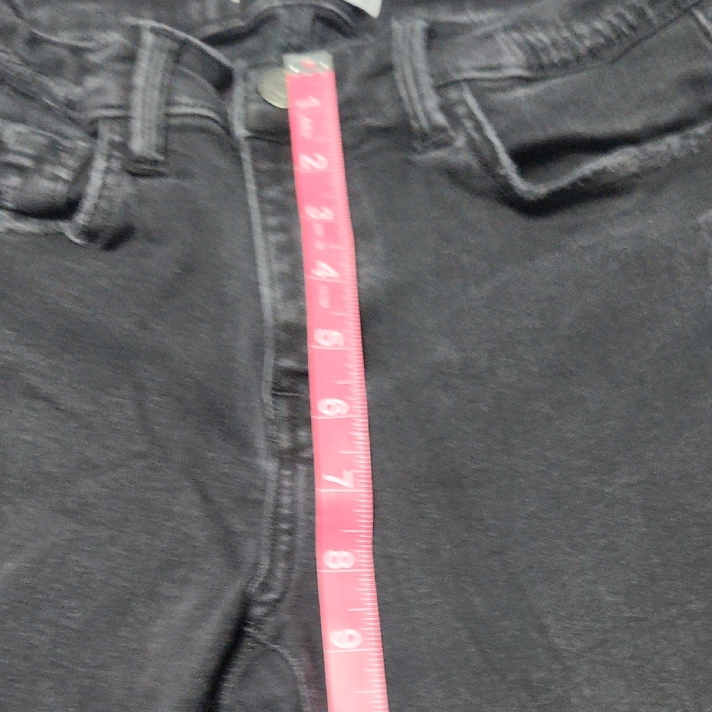 Flying Monkey Black Ankle Cropped Distressed Jeans - image 7